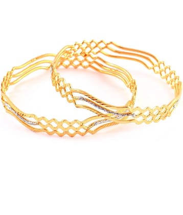 Jewar Mandi - Gold Bangle ( Pack of 1 )