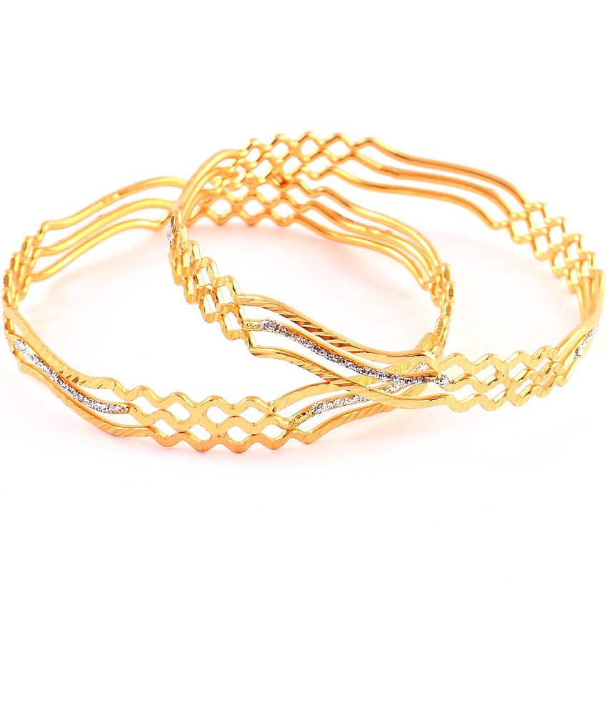 Jewar Mandi - Gold Bangle ( Pack of 1 )