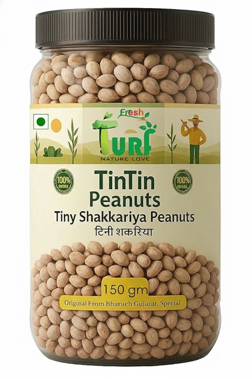 TURF FRESH - TinTin Tiny Shakkariya Peanuts | Bharuch Special Raw Sing Dana | Premium Quality Groundnuts