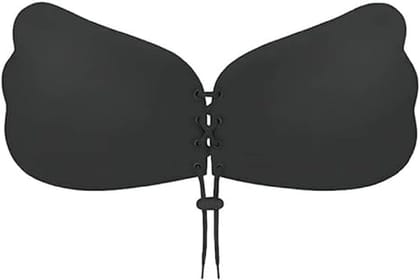 Push Up Adhesive Invisible Backless Bra, Pasty Magic Nipple Covers Strapless Bra, Lift Up Boobs for Girls & Women Beige