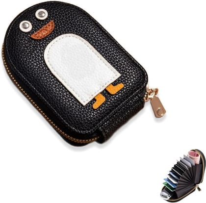 Cartoon Penguin Design Mini Wallet, Zipper Coin Purse, Classic Credit Card Holder Cartoon Penguin Design Mini Wallet, Zipper Coin Purse, Classic Credit Card Holder
