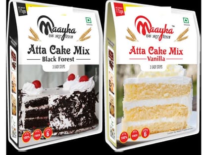 Maayka Atta Vannila &  Black Forest Cake Mix | Pack Of 2