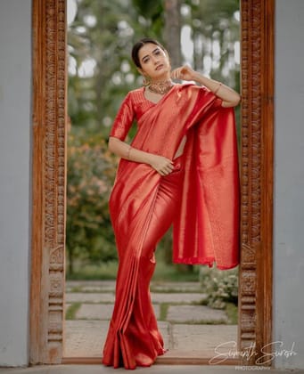 Beautiful Woven Design Soft Silk Kanjivaram Saree