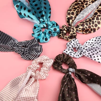 Women Set of 6 Ponytail Holders
