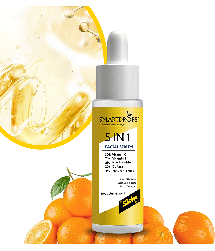 Smartdrops Face Serum Vitamin C Daily Care For All Skin Type ( Pack of 1 )