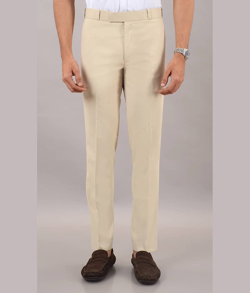 VILLAIN Slim Flat Men's Formal Trouser - Black ( Pack of 1 )