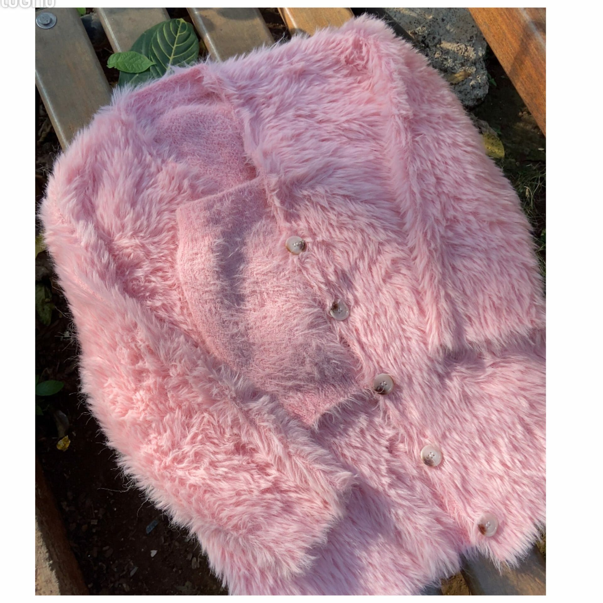 Falak fur top-Pink / XS