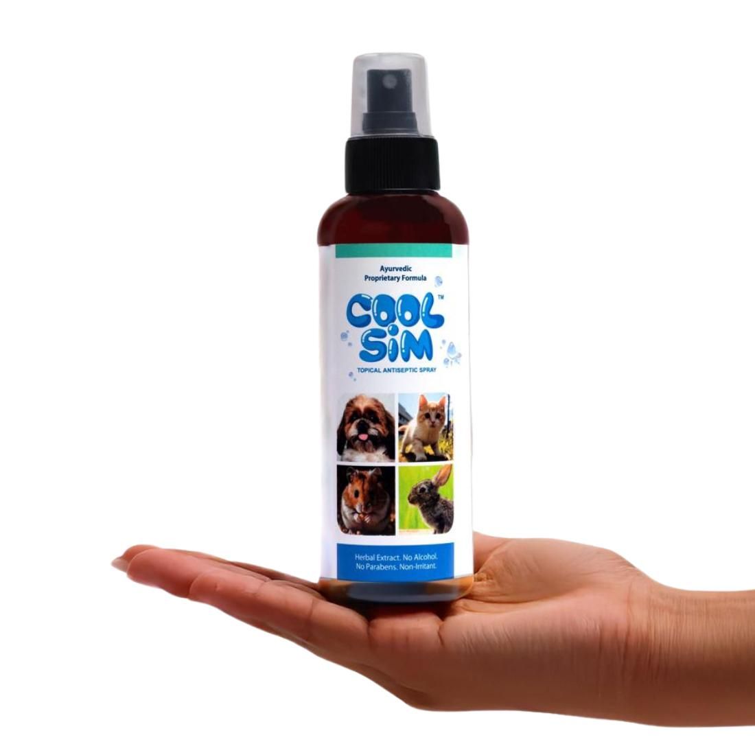 Coolsim Pet Cologne Water Extract - Cooling & Antiseptic Spray for Dogs & Cats | Refreshing Pet Deodorizer & Skin Soother | 200ml with Natural Freshness