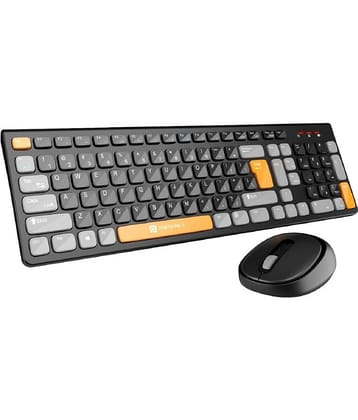 Portronics Grey Wireless Keyboard Mouse Combo