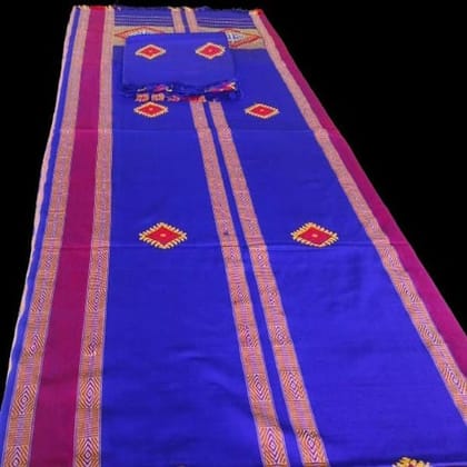 SELF DESIGN MEKHELA CHADOR COTTON BLEND.