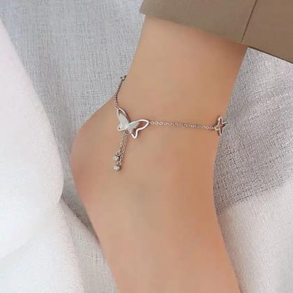 Pattam Poochi Anklet-Silver