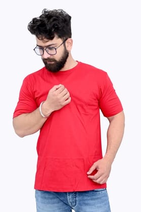 Ultra Soft Solid Red T Shirt (Size - M)