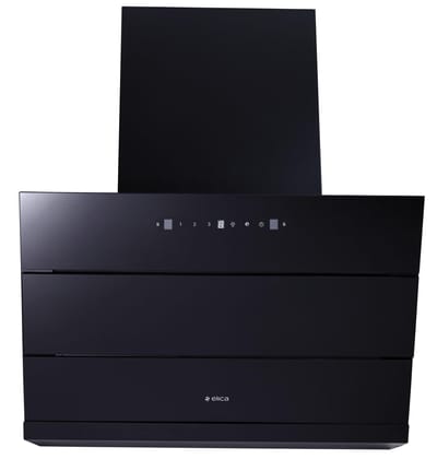 Elica 75cm 1500 m3/hr Filterless Autoclean Angular Kitchen Chimney with 15 Years Motor & 5 Years Comprehensive Warranty | EFL 3V 751 HAC LTW MS NERO | Black | Touch + Motion Sensor Control | Slant Elica 75cm 1500 m3/hr Filterless Autoclean Angular Kitche