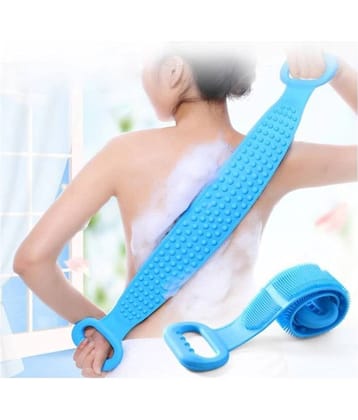 GLUN silicon body scruber belt Short Handle Back Scrubber