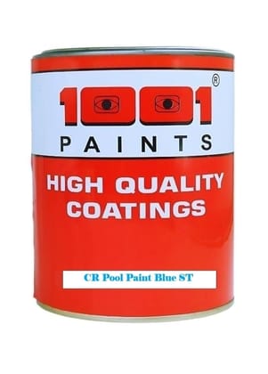 1001 Chlorinated Rubber Pool Paint Blue | Chlorine-Resistant, UV-Protected, Long-Lasting Finish for Swimming Pools & Water Tanks | Smooth & Glossy Surface - 1 Ltr. 1001 Chlorinated Rubber Pool Paint Blue | Chlorine-Resistant, UV-Protected, Long-Lasting Finish for Swimming Pools & Water Tanks | Smooth & Glossy Surface - 1 Ltr.
