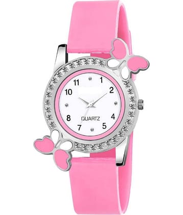 AQUA BLISS Pink PU Analog Womens Watch