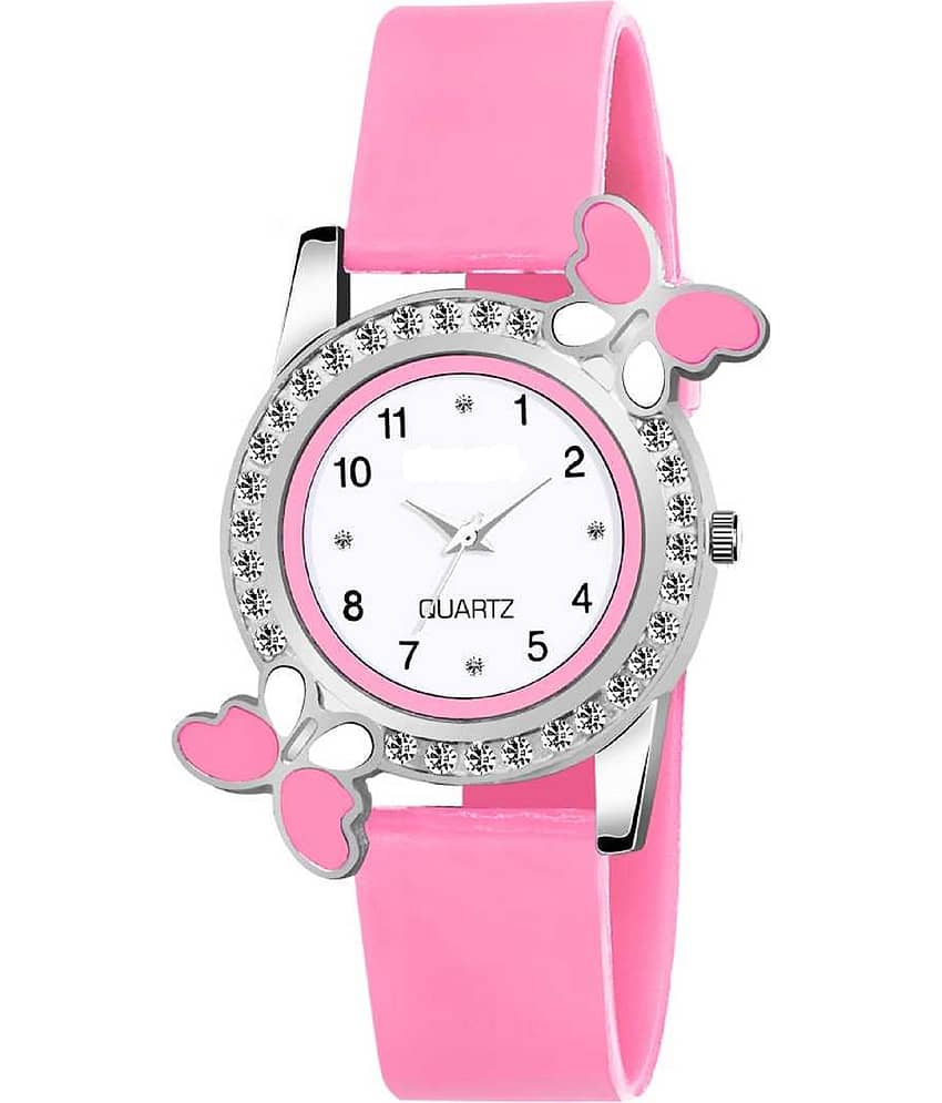 AQUA BLISS Pink PU Analog Womens Watch