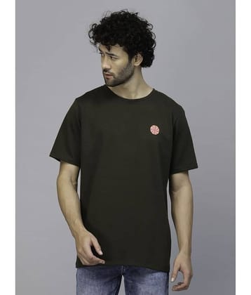 Rigo Pack of 1 100% Cotton Oversized Fit Men's T-Shirt ( Olive )