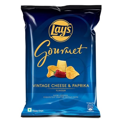 Lay'S Gourmet Vintage Cheese and Paprika Chips 55 Gms