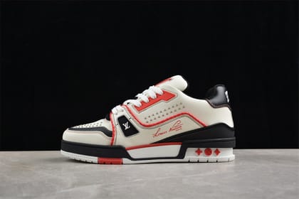 LouisVuitton Trainer - White/Red/Black-Euro 41