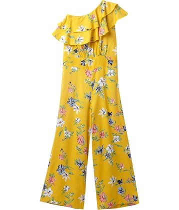 Cub Mcpaws Girls Rayon Jumpsuit ( Yellow )