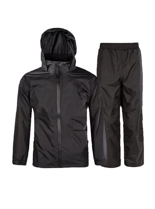 Romano nx 100% Waterproof Heavy Duty Double Layer Hooded Rain Coat Men with Jacket and Pant in a Storage Bag-Medium