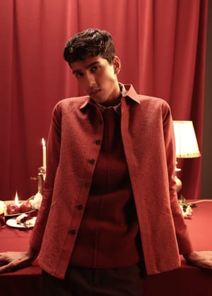 Scarlet Gleam Shacket-S
