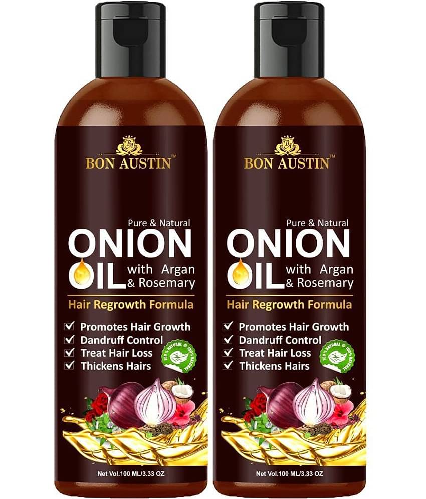 Bon Austin Pure & Natural ONION OIL- Growth Booster Ingredients 200 ml Pack of 2 (100ml Each)