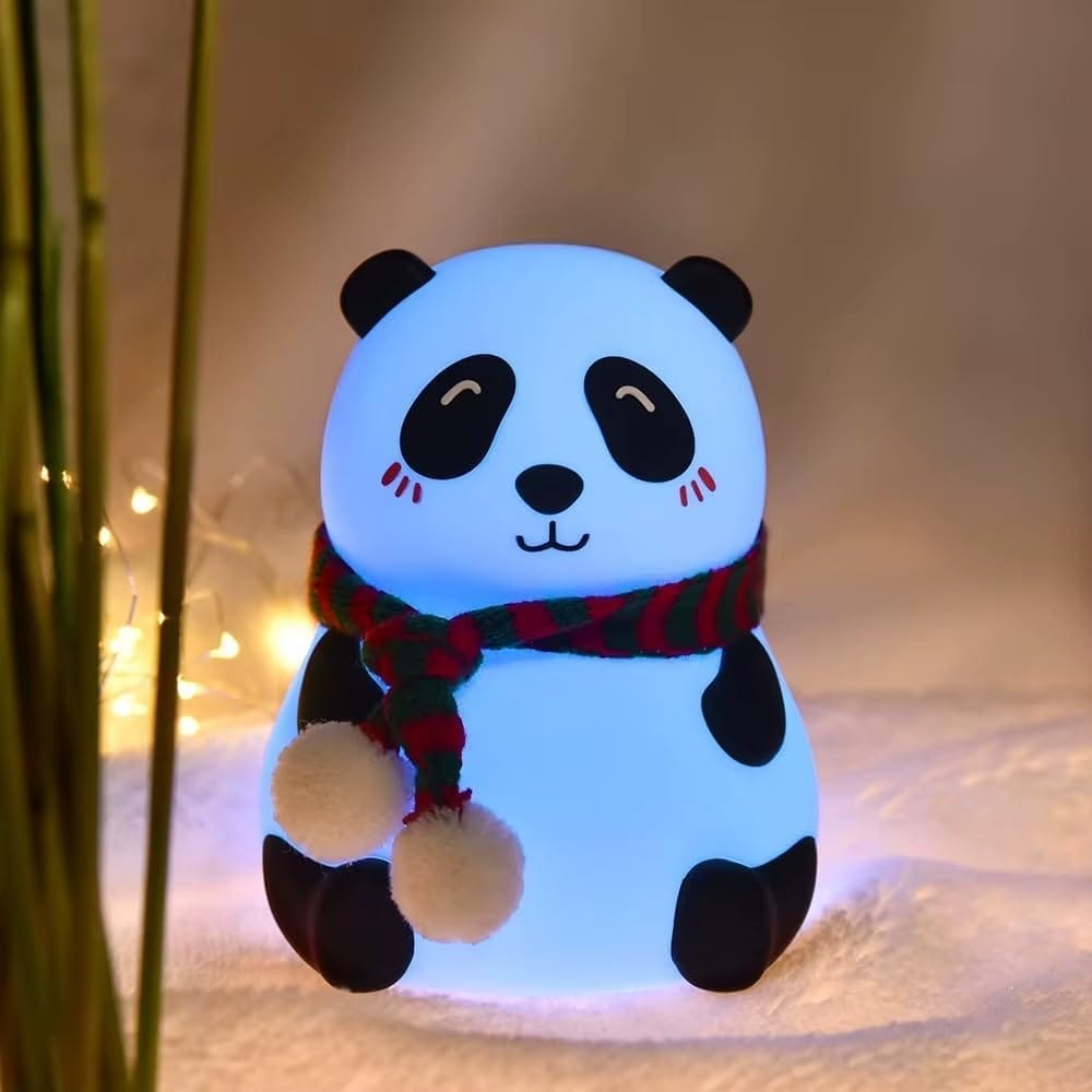 Adorable Panda LED Night Light - Color Changing Silicone Lamp