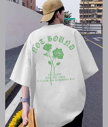 Rigo Cotton Oversized Fit Printed Half Sleeves Men's Round T-Shirt - Black ( Pack of 1 )