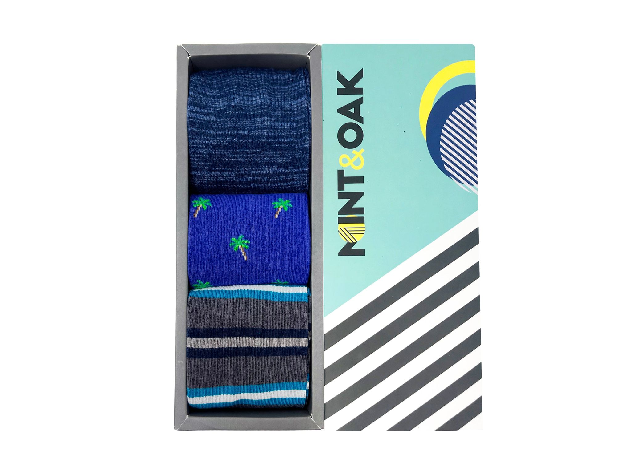Trendy Toes Set-of-3 Crew Socks for Men
