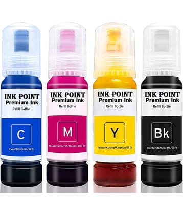 INK POINT Multicolor Four bottles Refill Kit for 001 / 003 Refill Ink Bottle For E_pson EcoTank L1110, L3100, L3110, L3150, L3115,