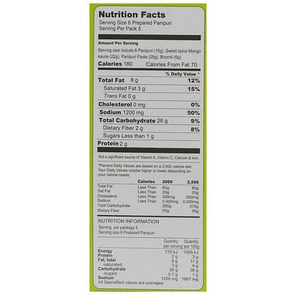 Haldirams Ready To Eat - Panipuri, 360 G