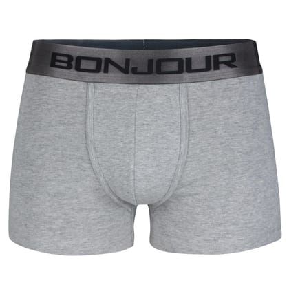 Men's Mid-Rise Premia Cotton Trunk With Elasticated Band - Light Grey Light Grey S