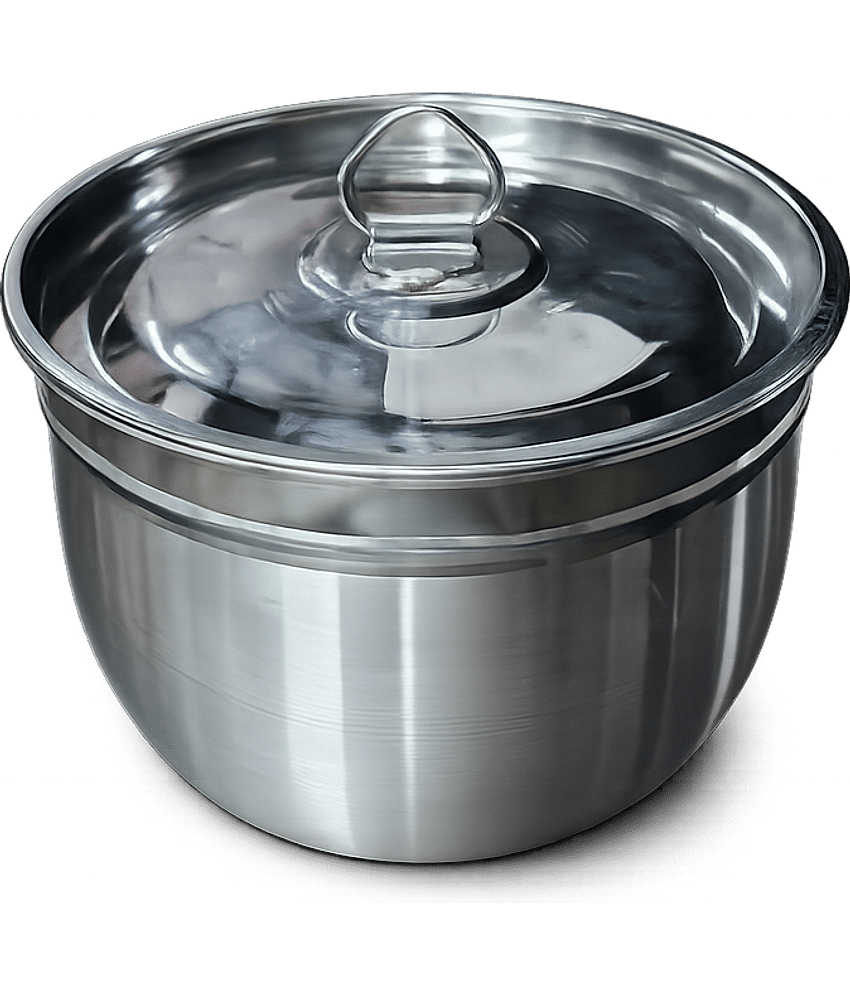 Dynore Ubha Dabba Stainless Steel Silver Utility Container ( Set of 1 )