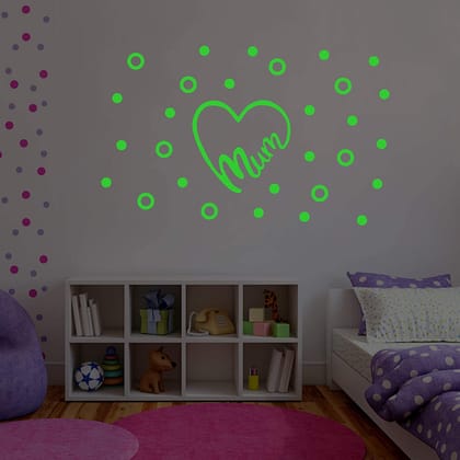 DreamKraft Glow in The Dark Religious Decor Radium Sticker (Green 20 cm X 20 cm)
