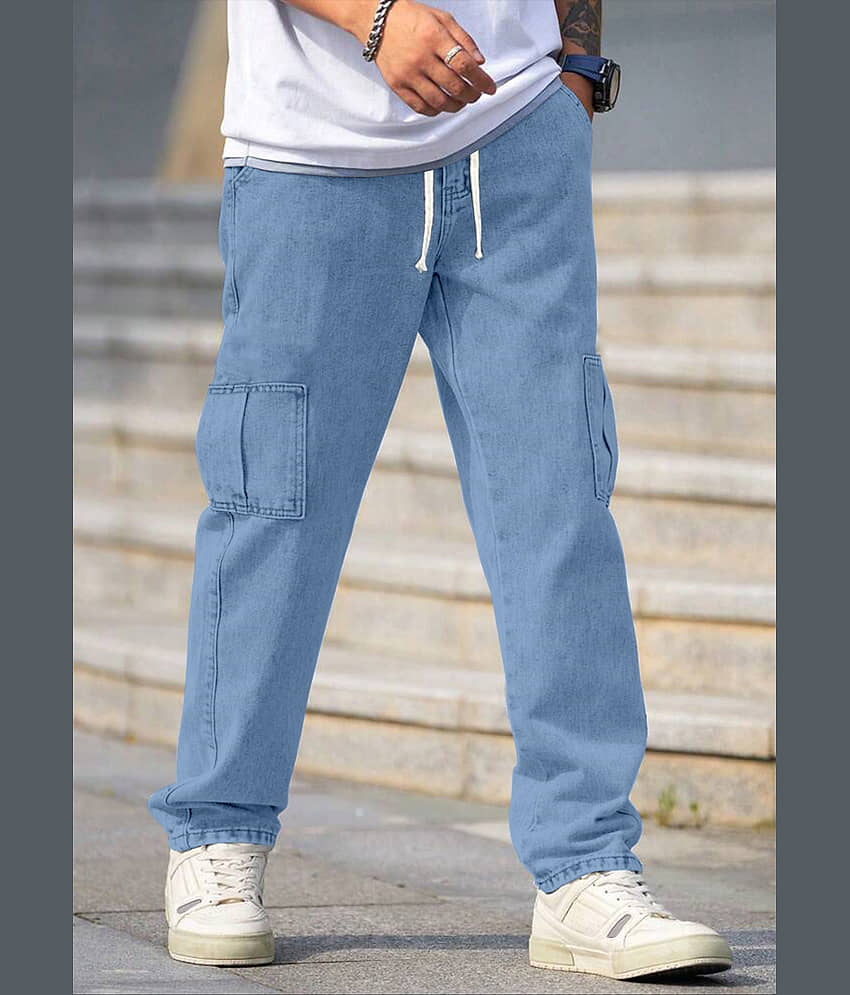 FTX Solid Men's Jeans - Light Blue ( Pack of 1 )