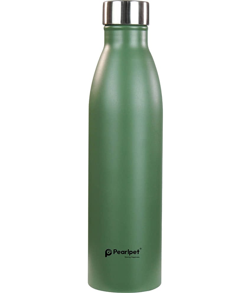 PearlPet S10_Green Green Steel Fridge Water Bottle 1000 mL ( Set of 1 )