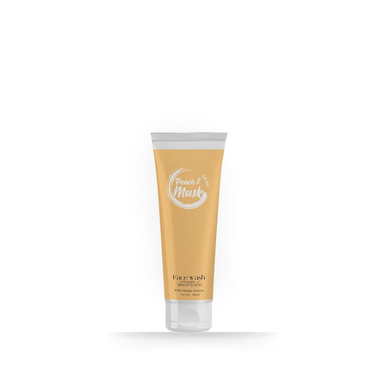 Peach and Musk Vitamin-C Face Wash with Niacinamide & Orange Extracts for Glowing Skin | Refreshing | Hydration | Brightening | 100ml