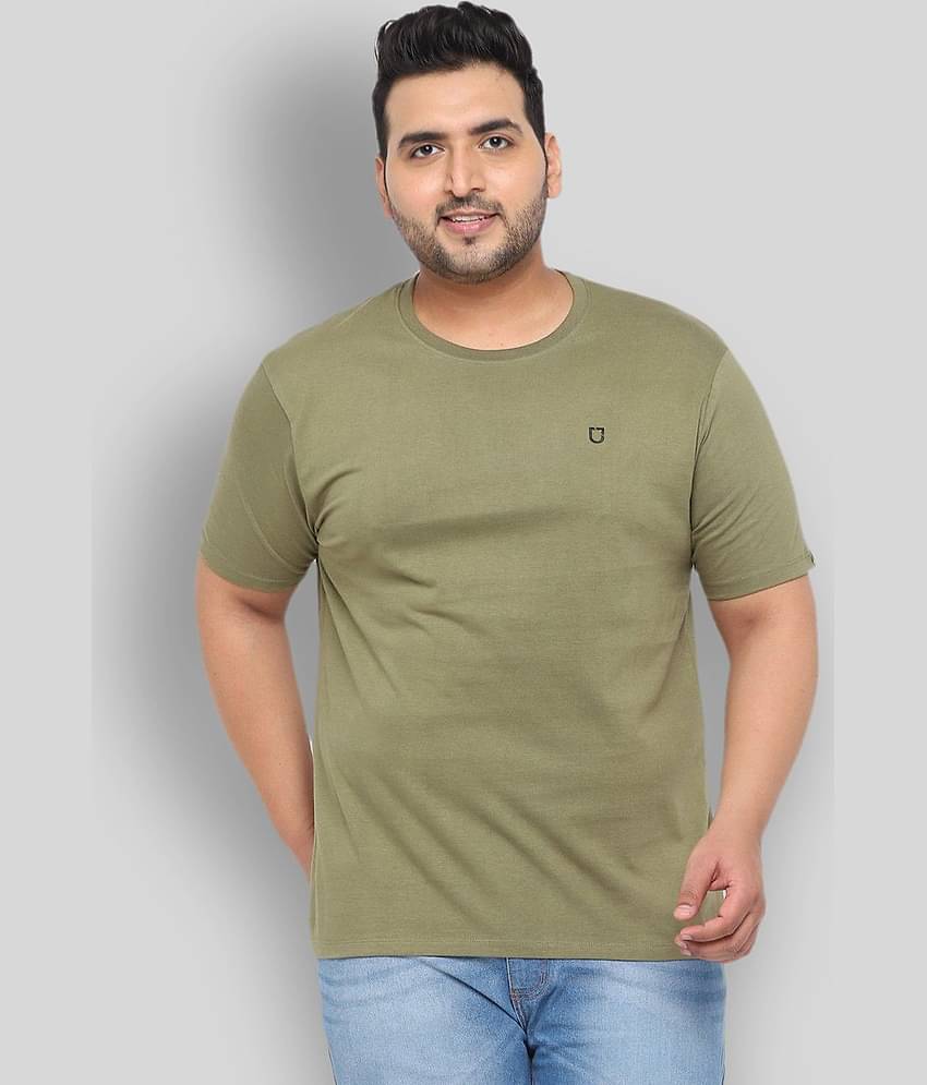 Urbano Plus Pack of 1 Cotton Regular Fit Men's T-Shirt ( Green )