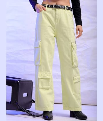 Freehand - Yellow Cotton Baggy Fit Women's Jeans ( Pack of 1 )