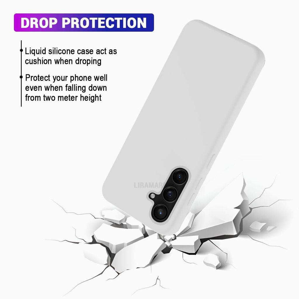 LIRAMARK Liquid Silicone Soft Back Cover Case for Samsung Galaxy S23 FE 5G