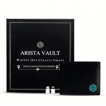 Arista Vault Black Casual Leather Bi-Fold Wallet For Men