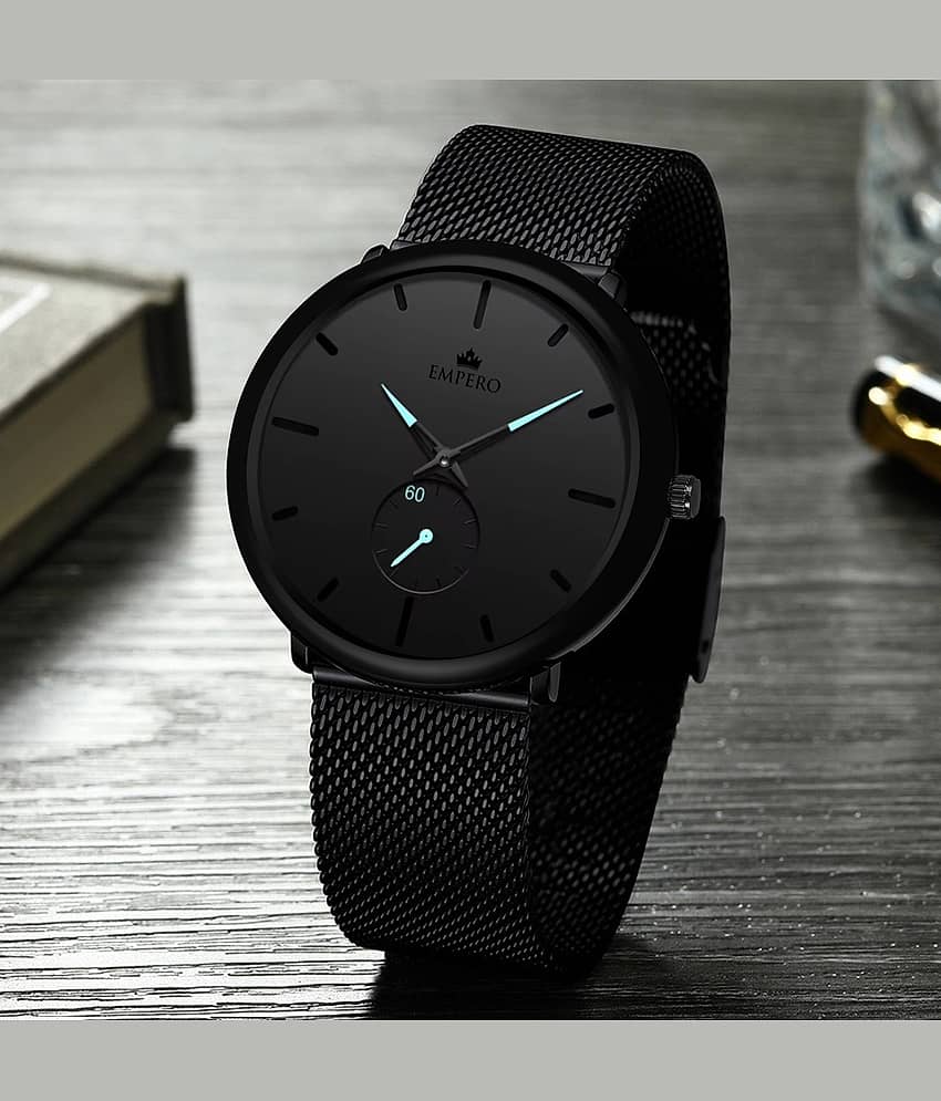EMPERO Black Stainless Steel Chronograph Men's Watch