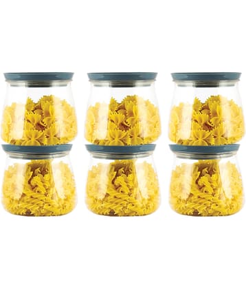 PearlPet - Grey Plastic Food Container ( Set of 6 ) - 900 ml