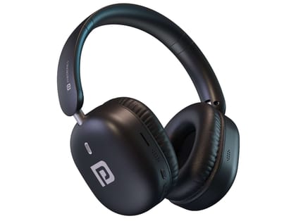 Portronics Muffs M6 Upto 40 Hours Playtime, Bluetooth version 5.4, Soft & Comfortable Ear Cushions, Dual Pairing, Type-C Fast Charging - Black