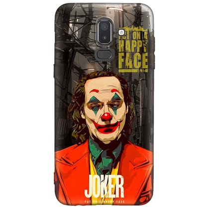 JOKER Put on Happy Face Samsung J8 Premium Embossed Mobile cover