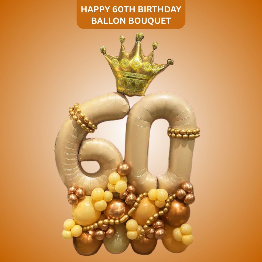 Happy 60th Birthday Balloon Bouquet