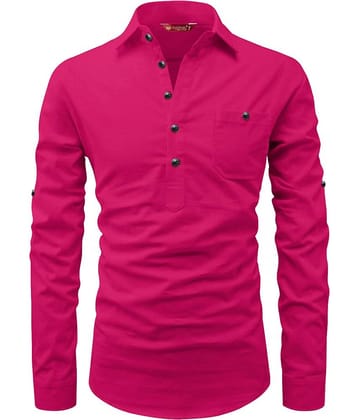 Yugnik Black Cotton Men's Shirt Style Kurta ( Pack of 1 )