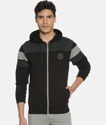 Dollar Cotton Blend Hooded Men's Sweatshirt - Black ( Pack of 1 )